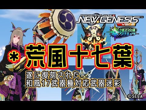 【PSO2NGS】17種対応武器迷彩 ＊荒風十七葉 の紹介 【PSO2:NGS】