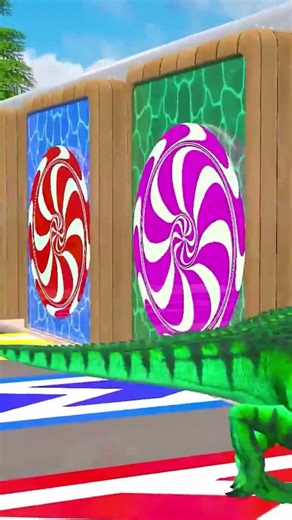 Long Slide Game with Cow Elephant Gorilla Hippopotamus Tiger 3d Animal Game Funny 3d Animals
