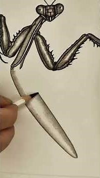 Drawing a Praying Mantis Just Got EASY! #art #insectdrawing