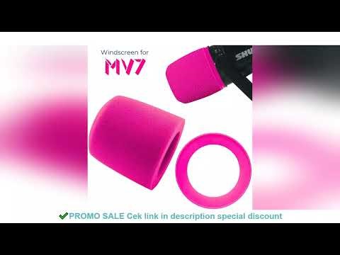 MV7 Microphone Foam for Shure MV7, MV7+, MV7i, MV7x Pop Filter Replacement