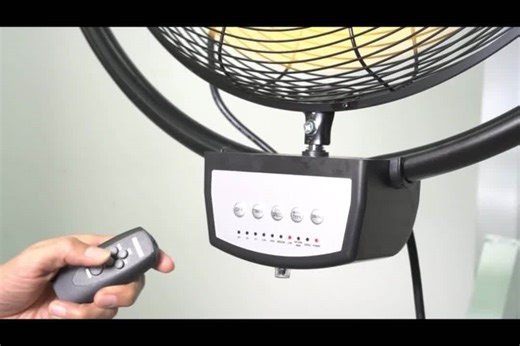 MELEZOOM 20 in. Oscillating Wall Fan, 4800 CFM High Velocity Industrial Mounted Wall Heavy-Duty Fans in Yellow with 3 Speeds LD-W20S