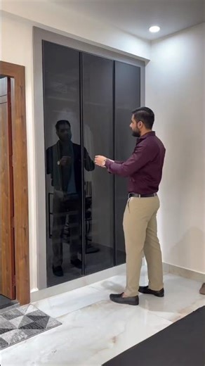 Bedroom door design #interiormaster #glasspartition #interior444 #homedecor