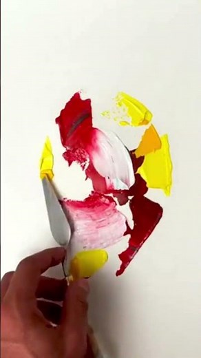 Abstract Painting Process | Palette Knife Portrait in Seconds | Small works on paper: GF