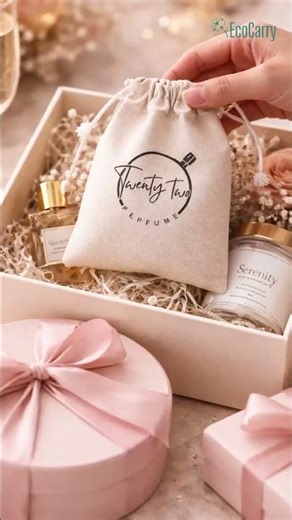 Turn Packaging Into Branding | Custom Drawstring & Tote Bags for Businesses #shorts