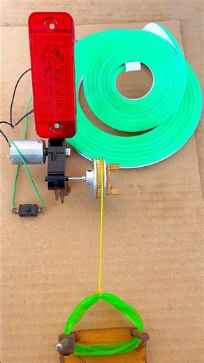 Glowing Green Neon with String Power! 💚 DIY Magic #shorts #neon