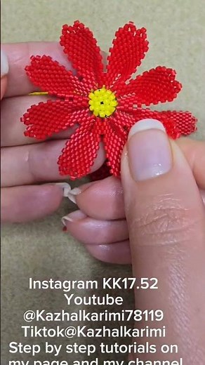 Beaded flower tutorial