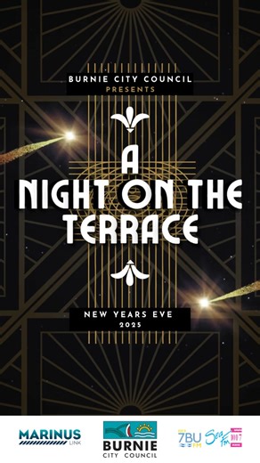 Get ready Burnie – the party of the year is back! 🎉 Burnie City Council is beyond thrilled to be bringing back - Night on the Terrace - this New Year’s Eve on the stunning Burnie foreshore!! Experience two spectacular firework shows, a vibrant mix of live entertainment, and a feast of flavours from local food vendors. Bring the whole family for a night of fun, excitement, and community spirit ✨ Don't miss Night on the Terrace, proudly presented by Burnie City Council. 🗓️ Wednesday, 31 December