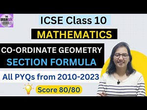 ICSE Class 10 Maths Section Formula Previous Years Questions Solution । PYQs Coordinate Geometry