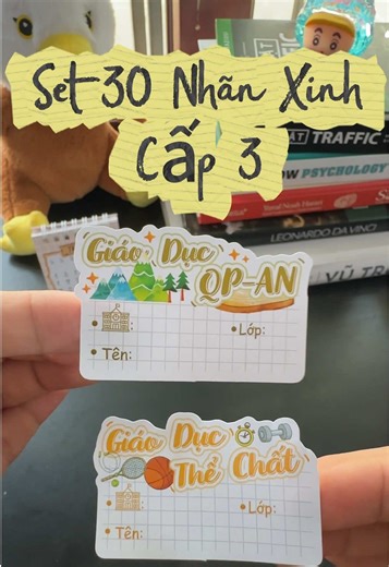 Nhãn vở chuẩn cho học sinh cấp 3, thiết kế tối giản - rõ môn - ghi nhanh - dán đẹp. Chuẩn vibe học sinh ôn thi đại học 🥰 #nhanvo #xuhuong #trend #dungcuhocsinh #backtoschool