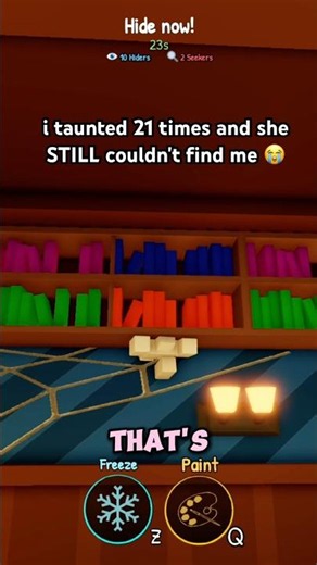 TROLLING in the BEST HIDING SPOT in Paint or Seek 😭 on Roblox #roblox #robloxgames #paintorseek