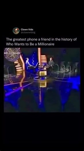 @clownvids on Instagram: "This video captures the iconic moment when John Carpenter became the first million-dollar winner on the US version of the game show Who Wants to Be a Millionaire on November 19, 1999. Throughout his run, Carpenter had demonstrated remarkable knowledge and confidence, advancing through the first 14 questions—worth up to $500,000—without using any of his three lifelines: 50:50, Ask the Audience, or Phone-a-Friend. The host, Regis Philbin, built up the drama of the final, 