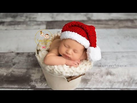 Crochet Baby Hat Pattern 0-3 Months, Crochet Christmas Baby Hat, Easy Crochet Hat Tutorial, How to