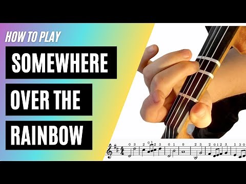 How to play SOMEWHERE OVER THE RAINBOW on the VIOLIN // EASY play along tutorial for beginners