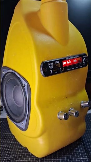 Turned a Waste Can into a Powerful Speaker😱🔊#trending #arduinoproject #automobile #engneering#shorts