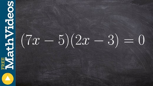 Using zero product property with two binomials multiplied by each other