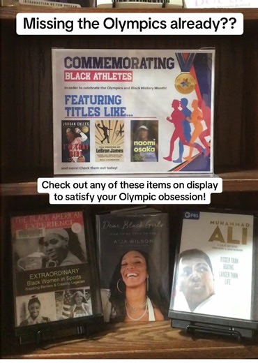 Missing the Olympic Games already? Stop by soon to check out any of the items on display to satisfy your Olympic obsession! And speaking of games, don’t forget about Adult Game Night TONIGHT at 5:30 PM in our Communtiy Room! We’re looking forward to seeing YOU here! #GalionOhio #GalionPublicLibrary #GalionLibraryAdults #Olympics #BlackHistoryMonth