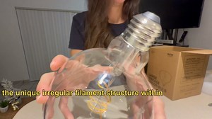 G125 Oversized Alien-Shaped LED Edison Bulb, 2200K Amber Glass 5W E26,1PK | Large alien-shaped LED Edison bulb with 400LM Globe Vintage Decorative Dimmable Light For Bedroom Living Room Bar Cafe,1Pack