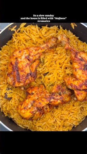 Homemade Chicken Majboos 🤤🍗 | Easy Arabic Rice Recipe #shorts #viral #food