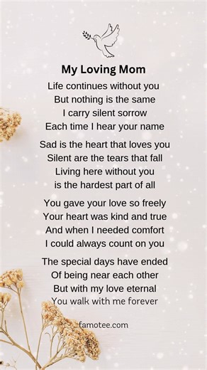 I find comfort knowing my Mom in Heaven still walks beside me 💙🥺 | Missing My Mom Memorial Gifts