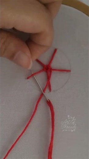 Simple Rose Hand Embroidery for beginners 🌹 || Flower Designs