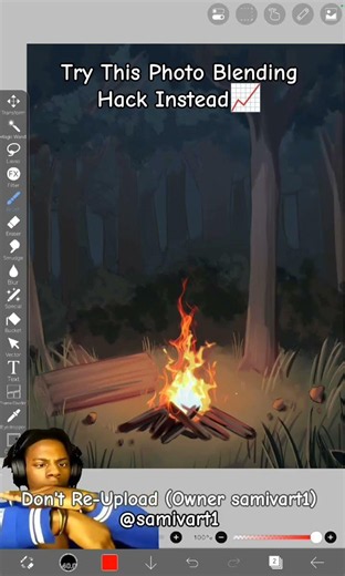 Try This Photo Blending Hack Using Ibispaintx #samivart #art #hack #ibispaintx #digitalartist #trick