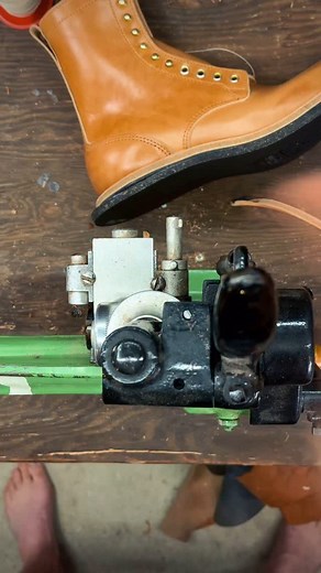 Rolling and trimming the outsole on this leather boot build! Here we have just attached the rubber outsole to the thick leather midsole and need to firmly press the perimeter in the rollers then trim the excess rubber for the next step. #asmr #howitsmade #bootmaking #bootmaker #handmadeboots #stitchdown #leatherboots | Bob Henderson