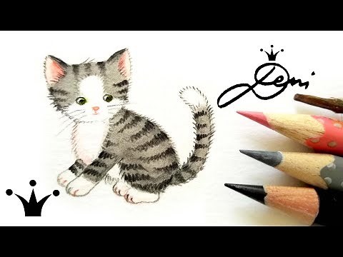 Katze einfach malen, zeichnen😻Easy Cat Tutorial🐈 Drawing, Painting