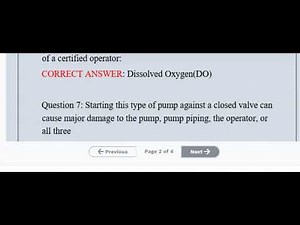 Florida Wastewater Practice Test Revision Exam With Actual Answers