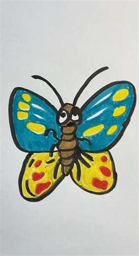 Calm Butterfly Drawing 🦋 | Relaxing Art Process