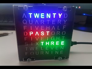 Word Clock with Arduino, 1307 RTC and 64 RGB LED Matrix