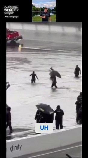 Torrential rain, wild flooding at North Wilkesboro Speedway during NASCAR All-Star race weekend