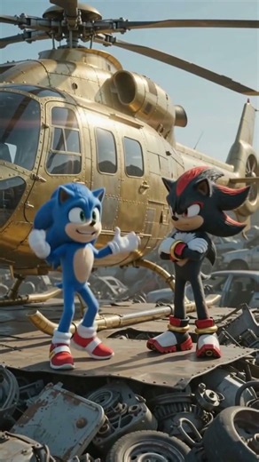 Sonic & Shadow Built a GOLDEN Helicopter From Scrap #sonic #shadow #animation