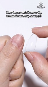 411K views · 5.1K reactions | Nail Hack Time! How to use a full cover tip when it's not big enough? Shop now at Beetles Gel Polish Amazon store, or click link in bio for your favorite nail supplies! #beetlesgelpolish #nailhack #nailtips #pressonnails #nailtricks #diynails #nailtutorial #nailfix #naillover #nailproblemsolved | BeetlesGelPolish | Facebook