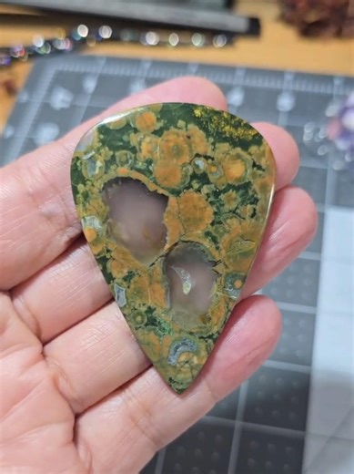 Collector Statement Cabochon — Rainforest Jasper (Orbicular Rhyolite)
