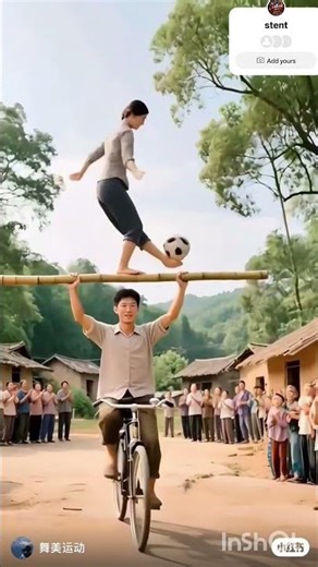 Unbelievable Balance on Moving Bicycle 😱 | Human Tower Stunt #amazingstunt