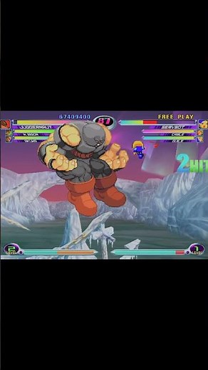 Juggernaut vs Servbot -- Marvel vs Capcom 2 --