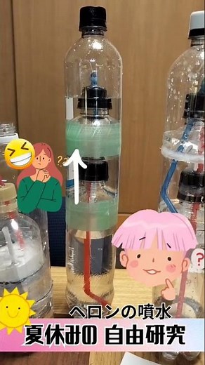夏休みの自由研究（小学校低学年）ヘロンの噴水