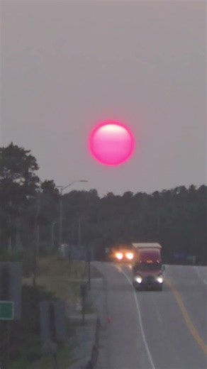 BLOOD RED SUN DRIVING THROUGH VERMILLION BAY IN NORTHERN ONTARIO JULY 25 2026 #BLOODREDSUN