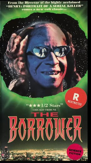 ‘The Borrower 1991 A copy cat of 1987 The Hidden Aliens punish one of their own by sending him to earth. The alien is very violent, and when the body he occupies is damaged, he is forced to find another. #alien #alienmovie #chong ##thehidden #90 #cult #cultmovie #cultfilm #cultclassics | I Luv Video