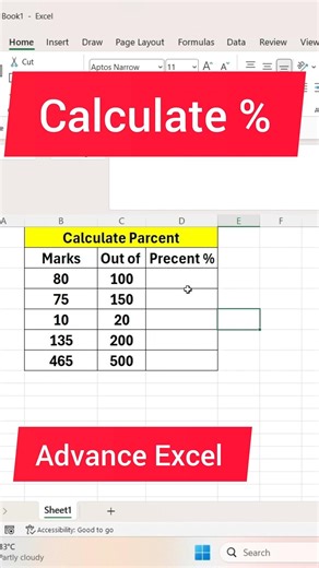 How to Calculate the Percentage in Excel (Formula) #ecommerce #excel