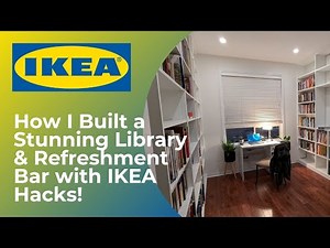 How I Built a Stunning Library & Refreshment Bar with IKEA Hacks!