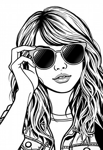 🎨 Taylor Swift Coloring Pages – Fun & Cute! 🎶🖍️ #artforrelaxation #taylorswift #art #drawing