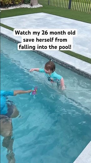 My toddler learns to swim!! Amazing self rescue skills!