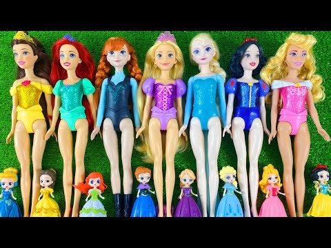 Disney Princess Doll Makeover ~ DIY Miniature Ideas for Barbie - Wig, Dress, Faceup, andMore! DIY