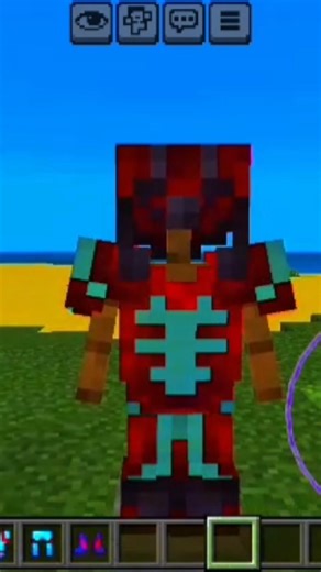 Minecraft Most Dangerous Armor Designs: Red Warden ❤ #minecraft #cobra. gaming