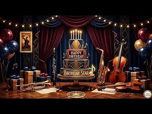 Jazz Style Happy Birthday Song 🎶 Elegant Birthday Music with Live Jazz Band Vibes