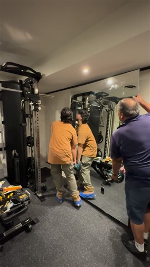 Chevy Chase Glass Co on Instagram: "Installation of gym mirrors in basement of Georgetown home. #satisfying #custommirrors #mirrorinstallation #glassinstallation #washingtondc"