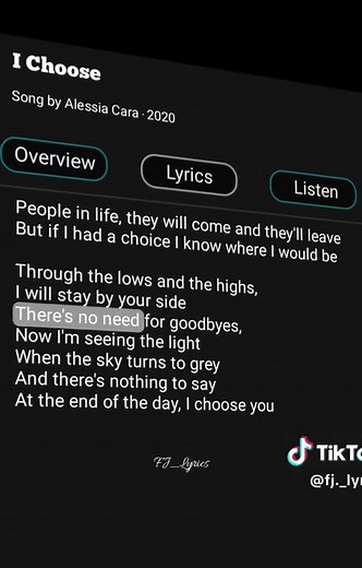Alessia Cara - I Choose (Lyrics)