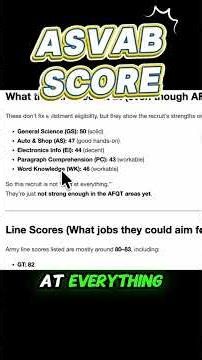 ASVAB SCORE #asvab #militaryeverything