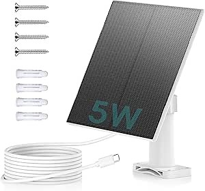 Amazon.com: ZUMIMALL 5W Solar Panel for Security Cameras Wireless Outdoor, with Micro USB & Type-C Port, High-Efficiency Solar Power, IP66 Weatherproof, 360° Adjustable Bracket, 10ft Cable : Everything Else